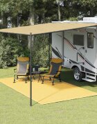 vidaXL Килим за палатка 200x400 см бежов