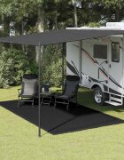 vidaXL Килим за палатка 200x400 см черен