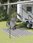 vidaXL Килим за палатка 250x200 см антрацит и бяло