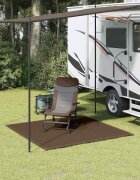 vidaXL Килим за палатка 250x250 см кафяв