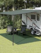 vidaXL Килим за палатка 250x400 см HDPE тъмнозелен