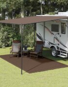 vidaXL Килим за палатка 250x450 см кафяв