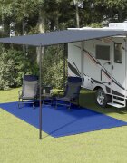 vidaXL Килим за палатка 250x450 см син