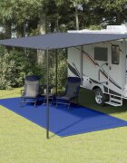 vidaXL Килим за палатка 250x500 см син
