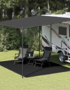 vidaXL Килим за палатка 300x400 см черен