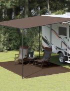 vidaXL Килим за палатка 300x400 см кафяв