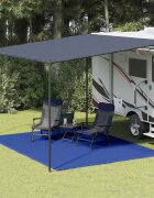 vidaXL Килим за палатка 300x400 см син HDPE