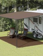 vidaXL Килим за палатка 300x500 см кафяв