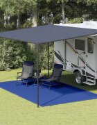 vidaXL Килим за палатка 300x500 см син HDPE
