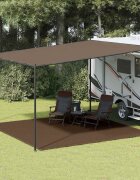 vidaXL Килим за палатка 400x400 см кафяв