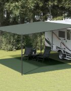 vidaXL Килим за палатка 400x500 см тъмнозелен HDPE