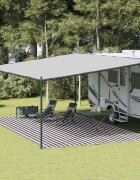 vidaXL Килим за палатка антрацит и бяло 400x800 см HDPE