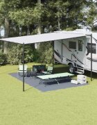 vidaXL Килим за палатка Синьо и сиво 500 × 300 cm Полиетилен