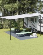 vidaXL Килим за палатка Синьо и сиво 550 x 250 cm Полиетилен