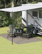 vidaXL Килим за палатка Светлосиво 400 x 250 cm Полиетилен