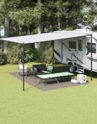 vidaXL Килим за палатка Светлосиво 500 × 300 cm Полиетилен