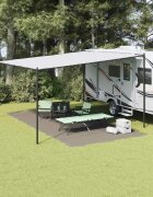 vidaXL Килим за палатка Светлосиво 600 × 300 cm Полиетилен