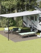 vidaXL Килим за палатка Светлосиво 600 x 400 cm Полиетилен