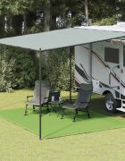 vidaXL Килим за палатка светлозелен 300x400 см HDPE