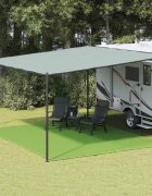 vidaXL Килим за палатка светлозелен 400x500 см HDPE