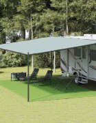 vidaXL Килим за палатка светлозелен 400x700 см HDPE