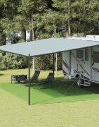 vidaXL Килим за палатка светлозелен 400x800 см HDPE