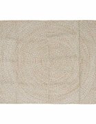 vidaXL Килим за площ Естествено и бяло 120 x 170 cm юта