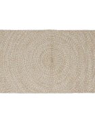 vidaXL Килим за площ Естествено и бяло 80 x 150 cm юта