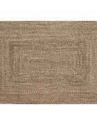 vidaXL Килим за площ Естествено и черно 120 x 170 cm юта