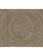 vidaXL Килим за площ Естествено и черно 140 x 200 cm юта