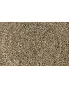 vidaXL Килим за площ Естествено и черно 80 x 150 cm юта