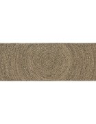 vidaXL Килим за площ Естествено и черно 80 x 300 cm юта