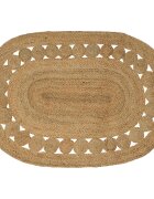vidaXL Килим за площ Натурално 100 x 152 см юта