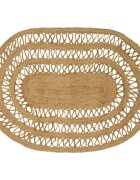 vidaXL Килим за площ Натурално 100 x 152 см юта