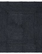 vidaXL Килим за площ Тъмносиво 120 x 120 cm юта