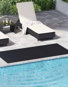 vidaXL Килим за под Черно 1 x 2 m Каучук