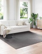 vidaXL Килим за вътрешна и външна употреба PALMERAS Антрацит Полиестер