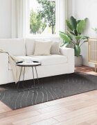 vidaXL Килим за вътрешна и външна употреба PALMERAS Антрацит Полиестер