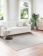 vidaXL Килим за вътрешна и външна употреба PALMERAS Крем 240 x 240 cm
