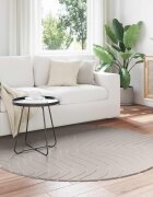 vidaXL Килим за вътрешна и външна употреба PALMERAS Крем Ø 200 СМ