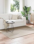 vidaXL Килим за вътрешно помещение GALATI Бежово 200 x 200 cm