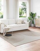 vidaXL Килим за вътрешно помещение GALATI Кремаво 240 x 240 cm