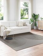 vidaXL Килим за вътрешно помещение GALATI Сиво 240 x 240 cm Полиестер