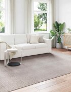 vidaXL Килим за вътрешно помещение LUGO Крем и Тауpe 240 x 340 см