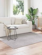 vidaXL Килим за вътрешно помещение LUGO Кремав и сив 120 x 120 cm