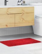 vidaXL Килимче за баня с антихлъзгаща повърхност Червено 50 x 80 cm ПП
