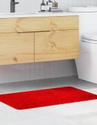 vidaXL Килимче за баня с антихлъзгаща повърхност Червено 60 x 90 cm ПП