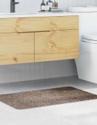 vidaXL Килимче за баня с антихлъзгаща повърхност Кафяво 60 x 90 cm ПП