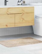 vidaXL Килимче за баня с антихлъзгаща повърхност Крем 60 x 90 cm ПП
