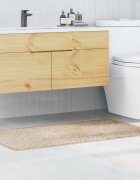 vidaXL Килимче за баня с антихлъзгаща повърхност Крем 70 x 120 cm ПП